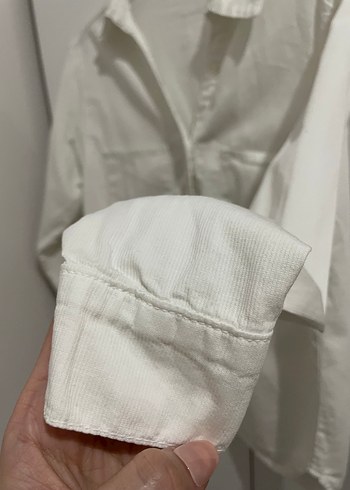 Kadın Beyaz Düğmeli Gömlek - Görsel 3