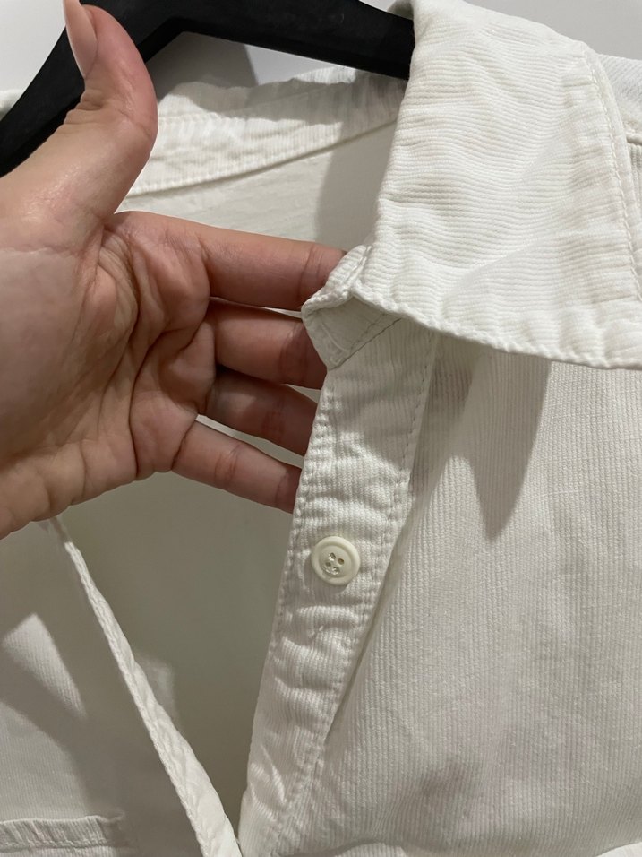 Kadın Beyaz Düğmeli Gömlek - Görsel 2