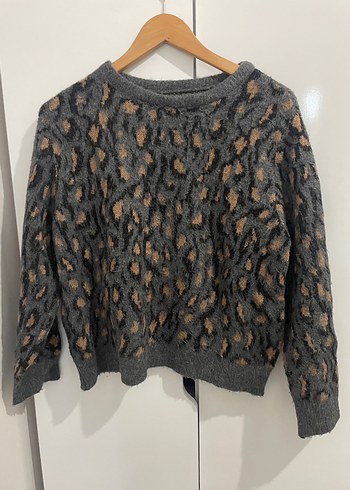 Leopar Desenli  Kadın Kazak - Görsel 2