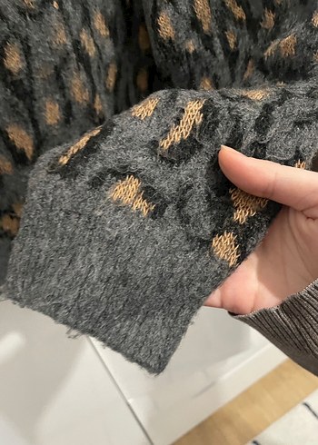 Leopar Desenli  Kadın Kazak - Görsel 5