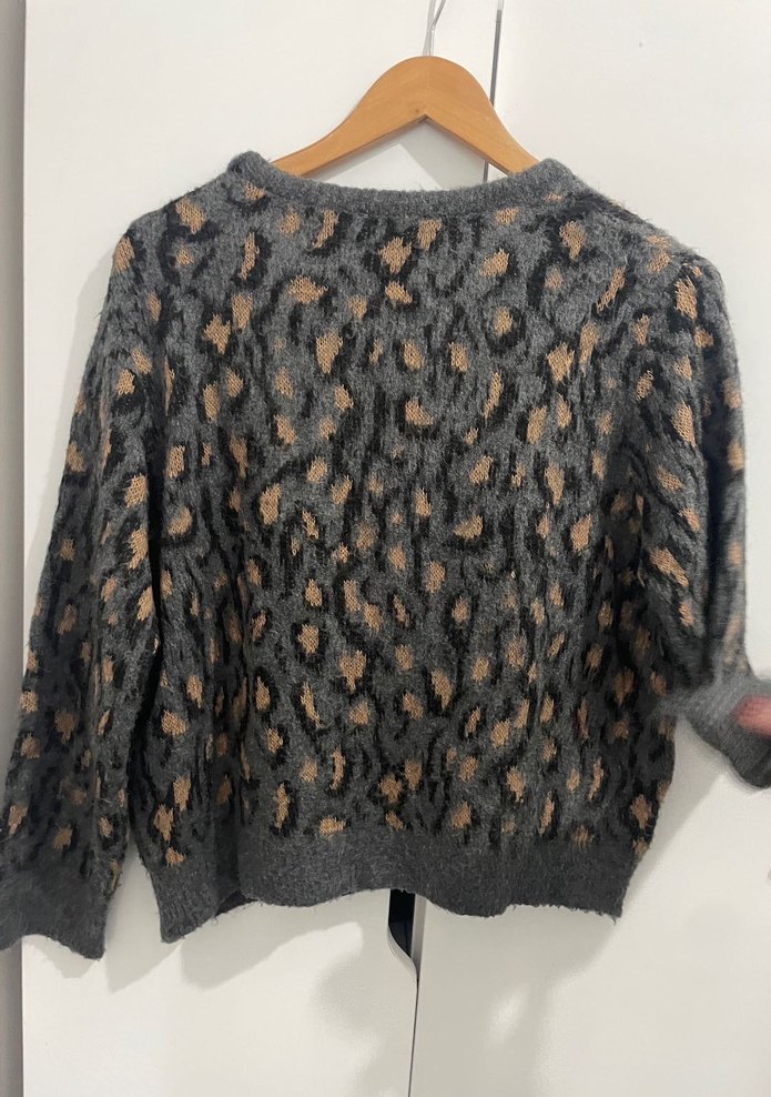 Leopar Desenli  Kadın Kazak - Görsel 4