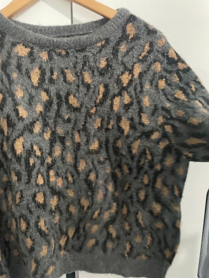 Leopar Desenli  Kadın Kazak - Görsel 3