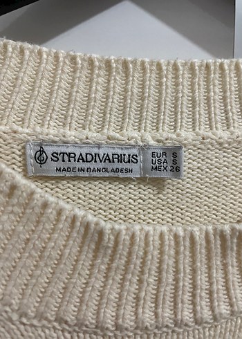 Pull and Bear Beyaz Dökümlü Triko Kadın Kazak - Görsel 4