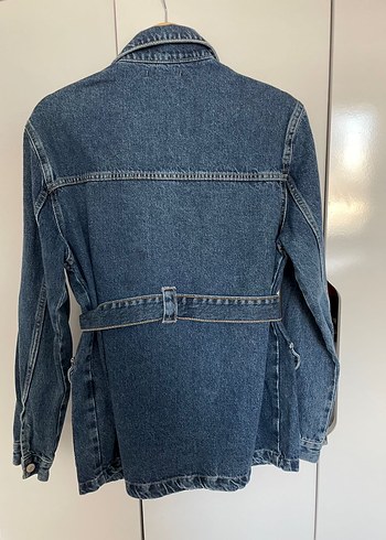 Kemerli Denim Ceket - Görsel 4