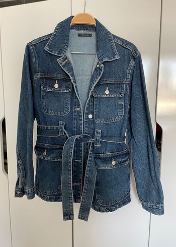 Kemerli Denim Ceket - Görsel 2