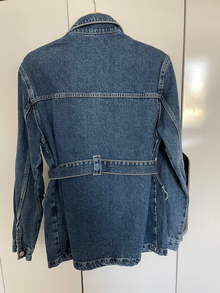 Kemerli Denim Ceket - Görsel 4