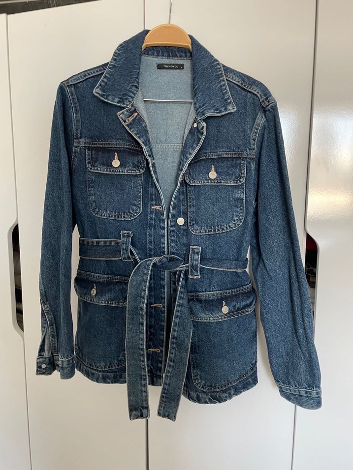 Kemerli Denim Ceket - Görsel 2