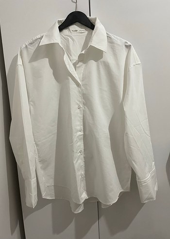 Pull and Bear Beyaz Kadın Gömlek - Görsel 2