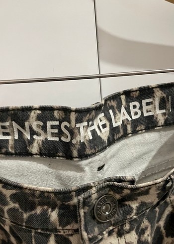 Kahverengi Leopar Desenli Kadın Jean Pantolon - Görsel 3