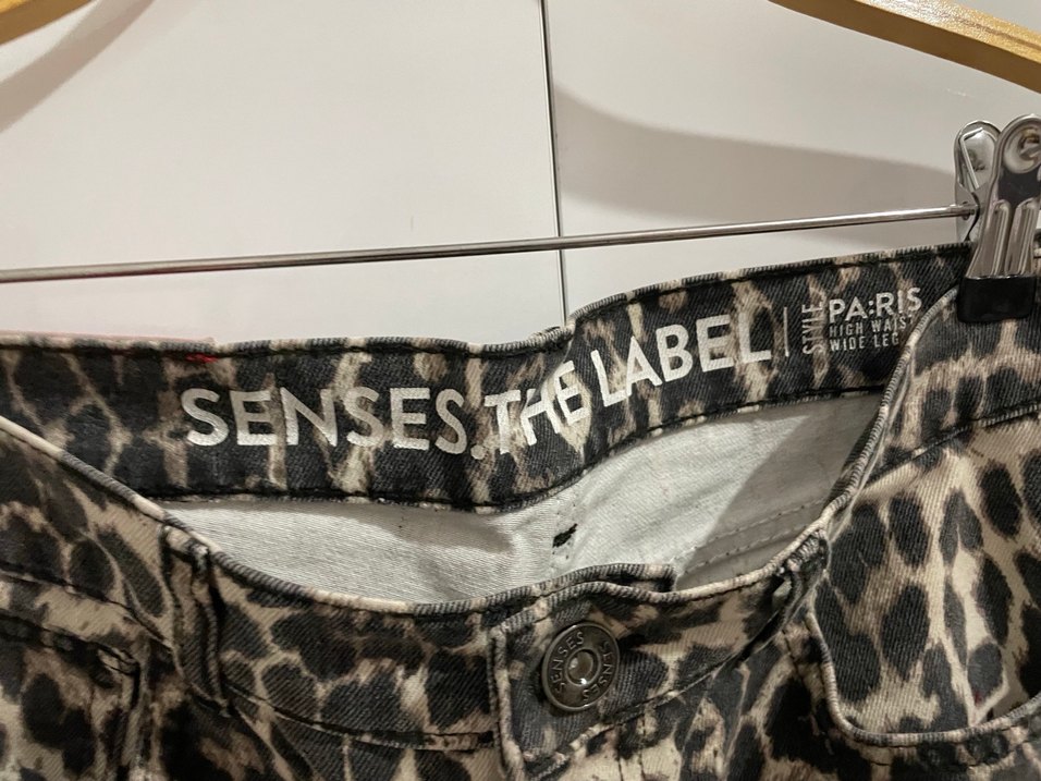 Kahverengi Leopar Desenli Kadın Jean Pantolon - Görsel 3