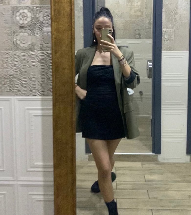 Zara Siyah Drapeli Straplez Mini Elbise - Görsel 2