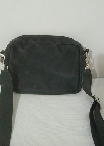 Siyah kumaş Zincir Detaylı Kadın Çapraz Çanta - Görsel 2