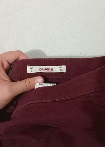 Bordo Süet Midi Mini Etek Fermuarlı - Görsel 2