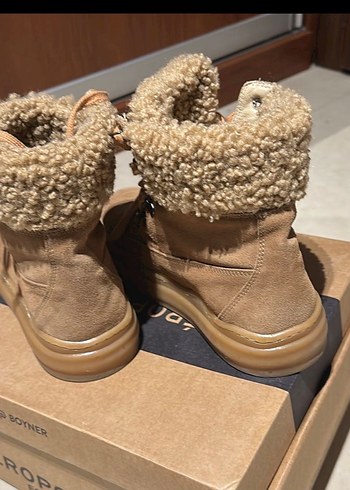 Aeropostale Bej Süet Kürklü Kadın Bot - Görsel 4