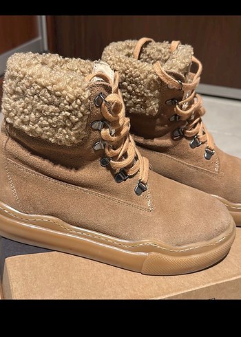 Aeropostale Bej Süet Kürklü Kadın Bot - Görsel 2