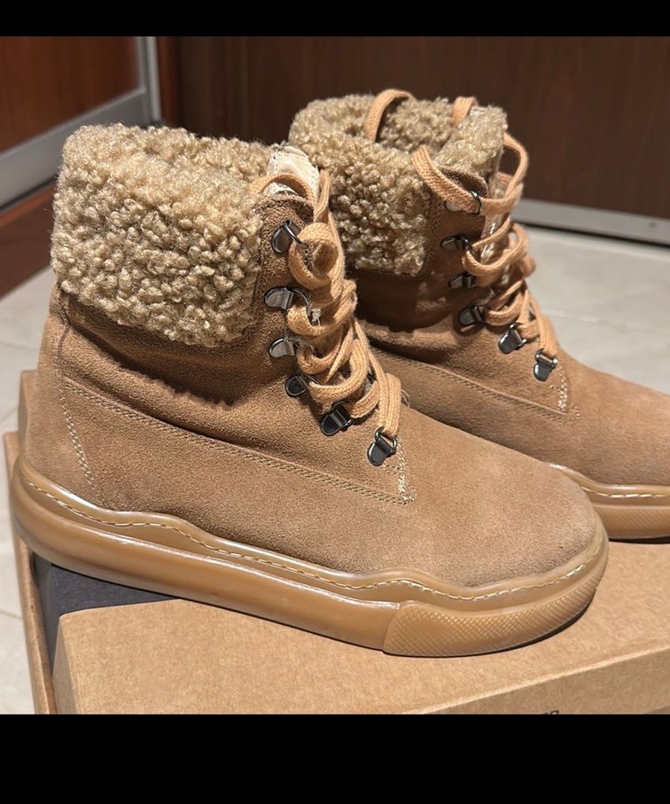 Aeropostale Bej Süet Kürklü Kadın Bot - Görsel 2