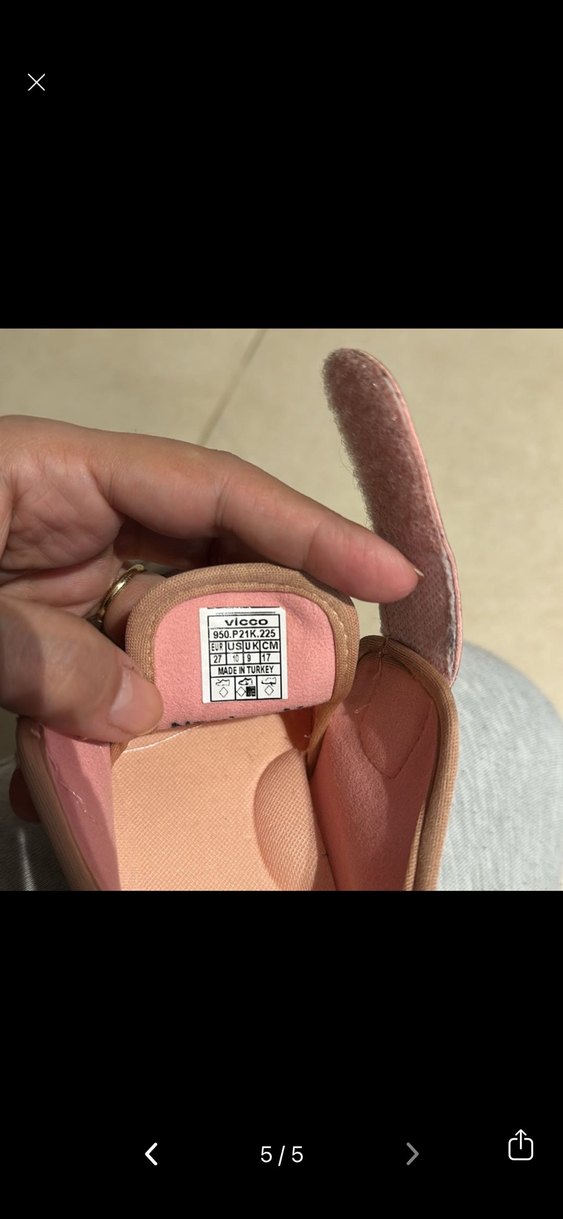 Vicco Kız Bebek Pembe Cırtcırtlı İlk Adım Ayakkabısı - Görsel 4