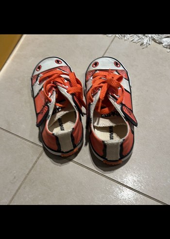 Converse Çocuk Turuncu Bağcıklı ve Cırt Cırtlı Spor Ayakkabı - Görsel 2