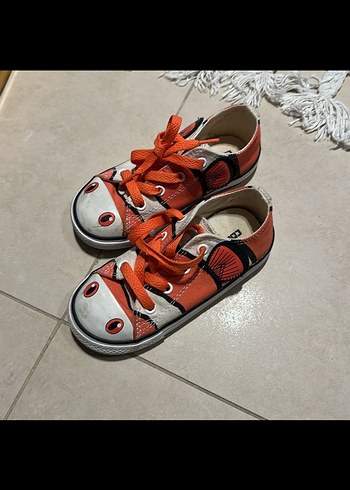 Converse Çocuk Turuncu Bağcıklı ve Cırt Cırtlı Spor Ayakkabı - Görsel 3