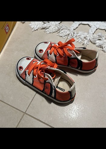 Converse Çocuk Turuncu Bağcıklı ve Cırt Cırtlı Spor Ayakkabı - Görsel 4