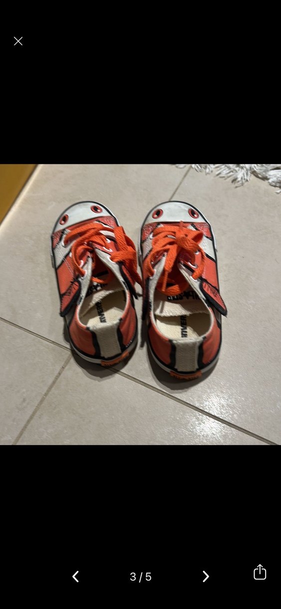 Converse Çocuk Turuncu Bağcıklı ve Cırt Cırtlı Spor Ayakkabı - Görsel 2