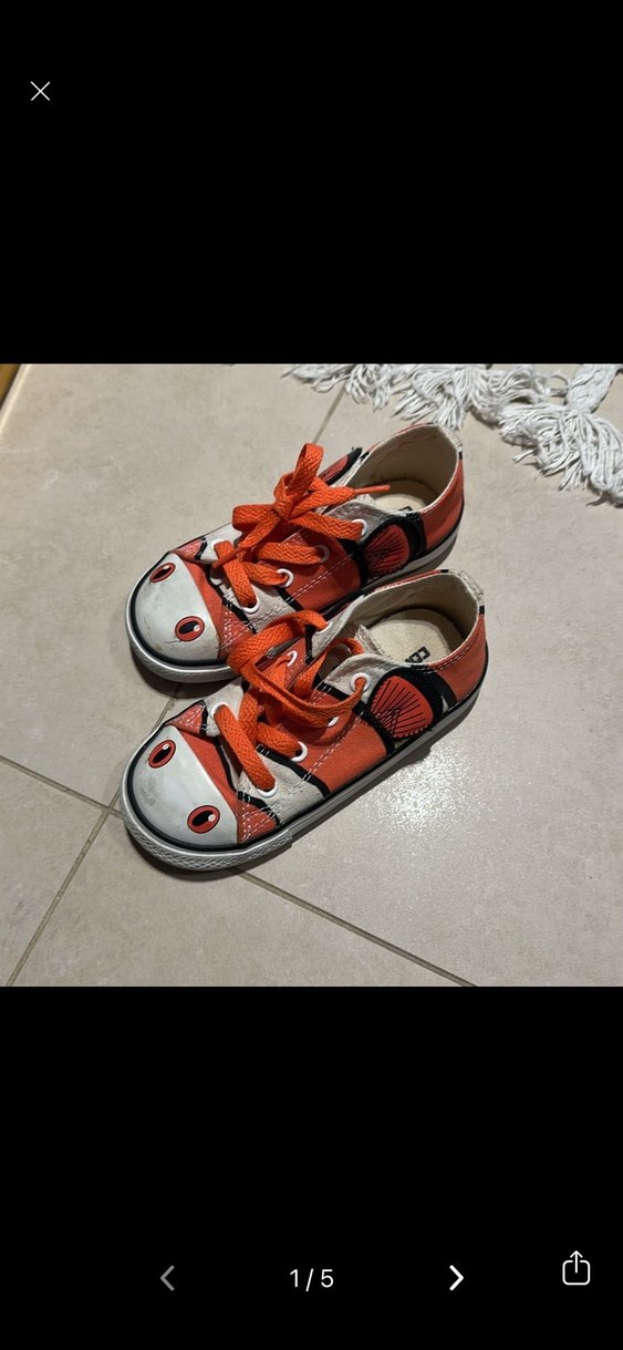 Converse Çocuk Turuncu Bağcıklı ve Cırt Cırtlı Spor Ayakkabı - Görsel 3