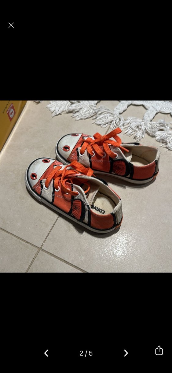 Converse Çocuk Turuncu Bağcıklı ve Cırt Cırtlı Spor Ayakkabı - Görsel 4