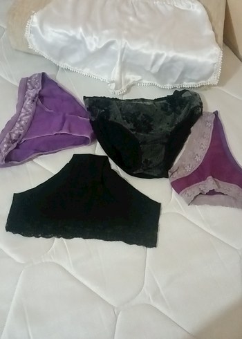 Kadın Mor ve Siyah Mini Rahat İç Çamaşırları - Görsel 2