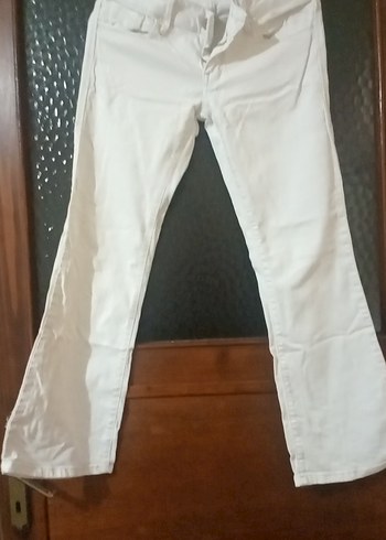 Kadın Beyaz Kumaş Pantolon - Görsel 3