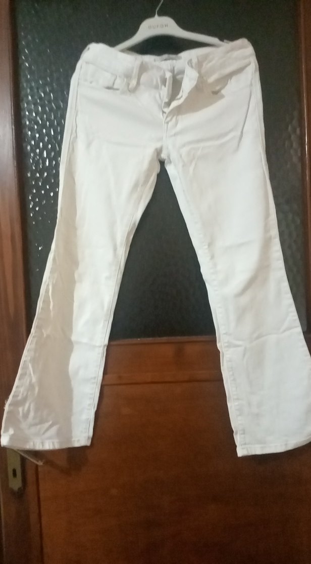 Kadın Beyaz Kumaş Pantolon - Görsel 3