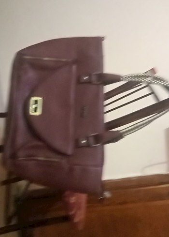 Bordo Deri Tokalı Kadın Çanta - Görsel 3