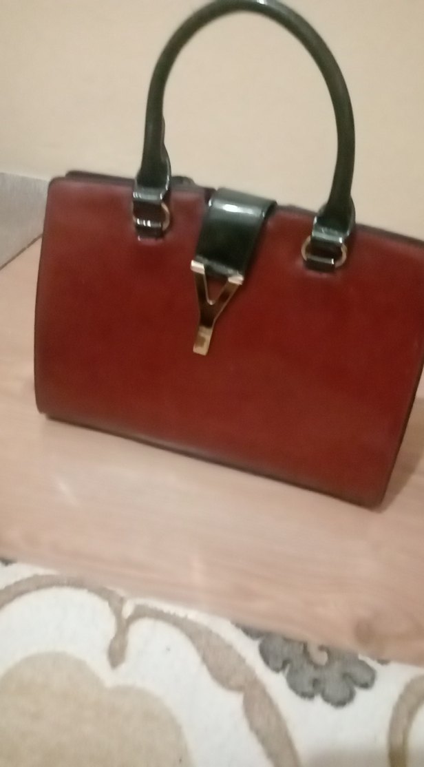 Bordo Deri Tokalı Kadın Çanta - Görsel 2