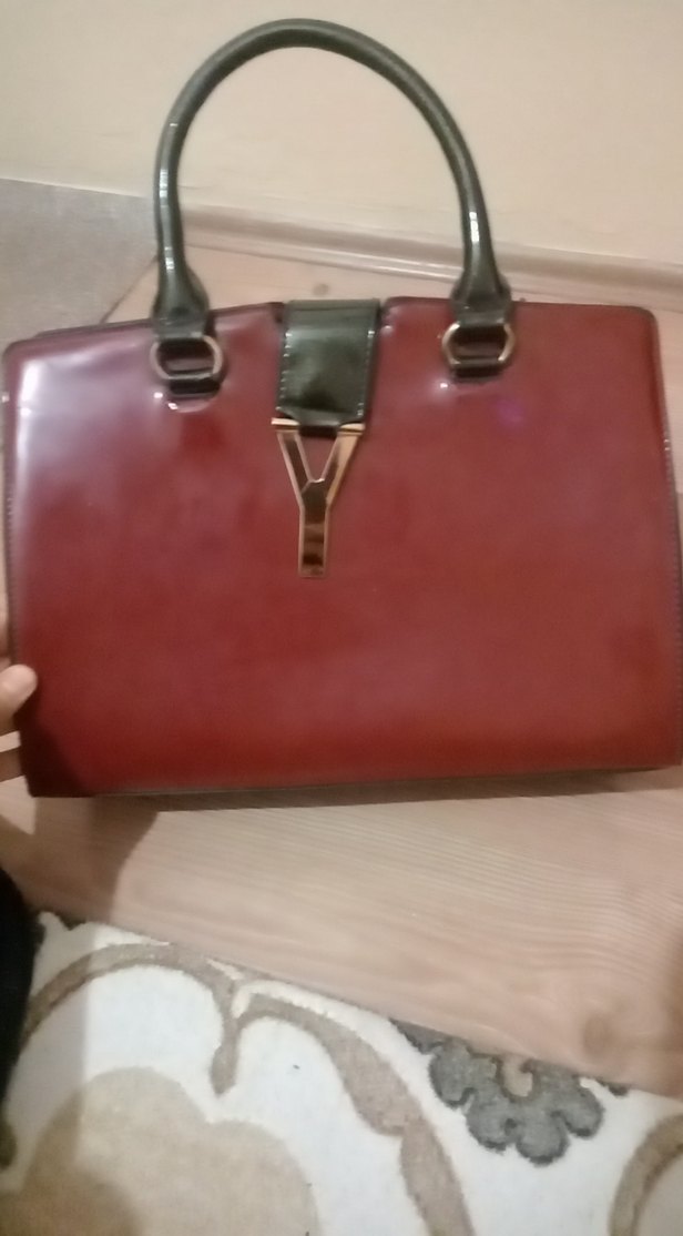 Bordo Deri Tokalı Kadın Çanta - Görsel 4