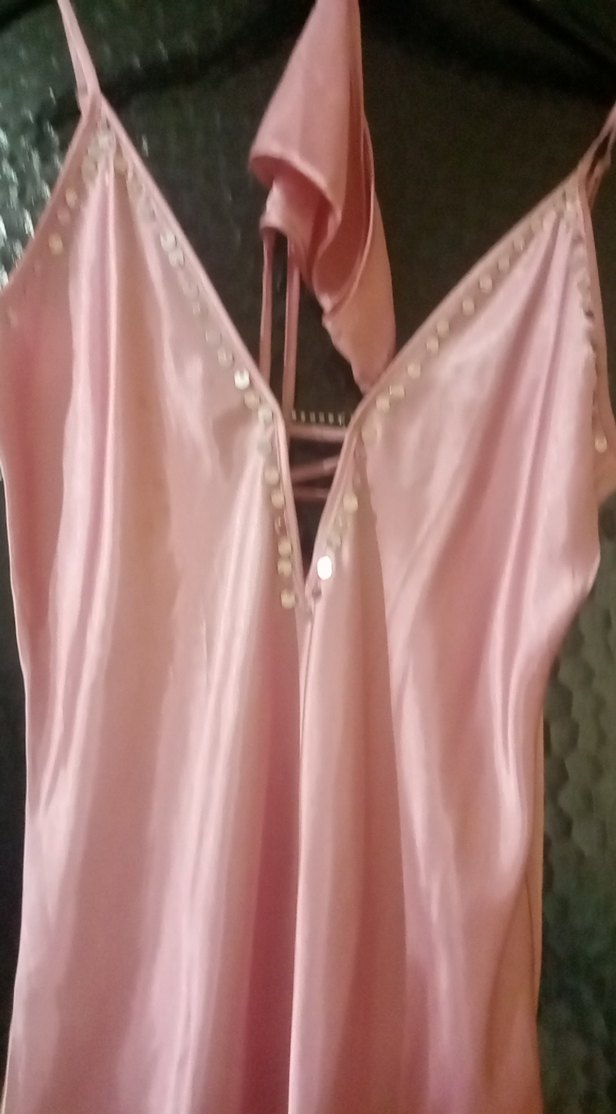 Pembe uzun kolsuz Bohem Kadın Gecelik - Görsel 2