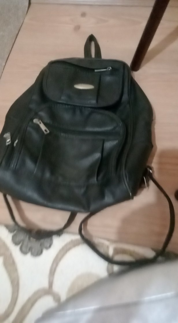 Siyah Deri Kadın Sırt Çantası - Görsel 2