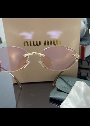 Zara Miu Miu Pembe Oval Gunes Gozlugu