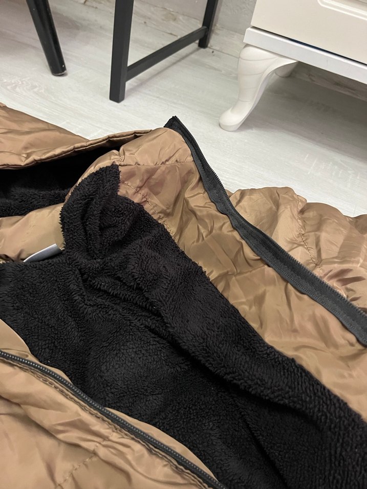 Dikişli Kahverengi Uzun Kışlık erkek çocuk Mont - Görsel 2