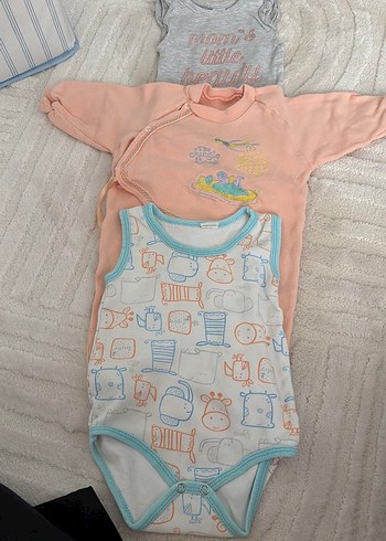 Pamuklu Bebek Hastane Kıyafeti Düğmeli - Görsel 3