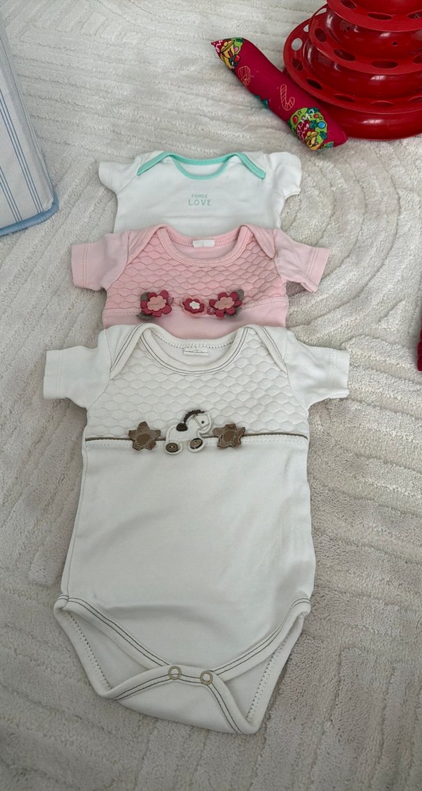 Pamuklu Bebek Hastane Kıyafeti Düğmeli - Görsel 2