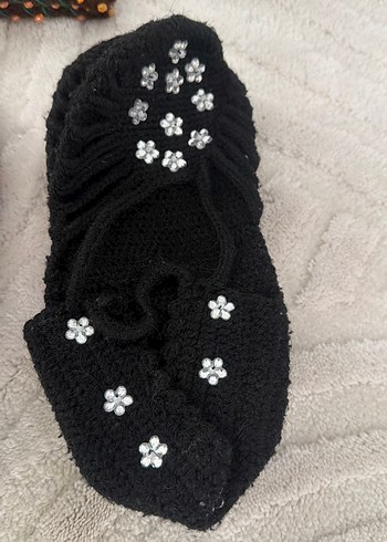 Renkli Nakışlı Kadın Triko Ev Terlikleri - Görsel 5