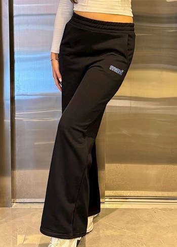 Siyah Rahat Kesim Kadın Eşofman Altı - Görsel 2