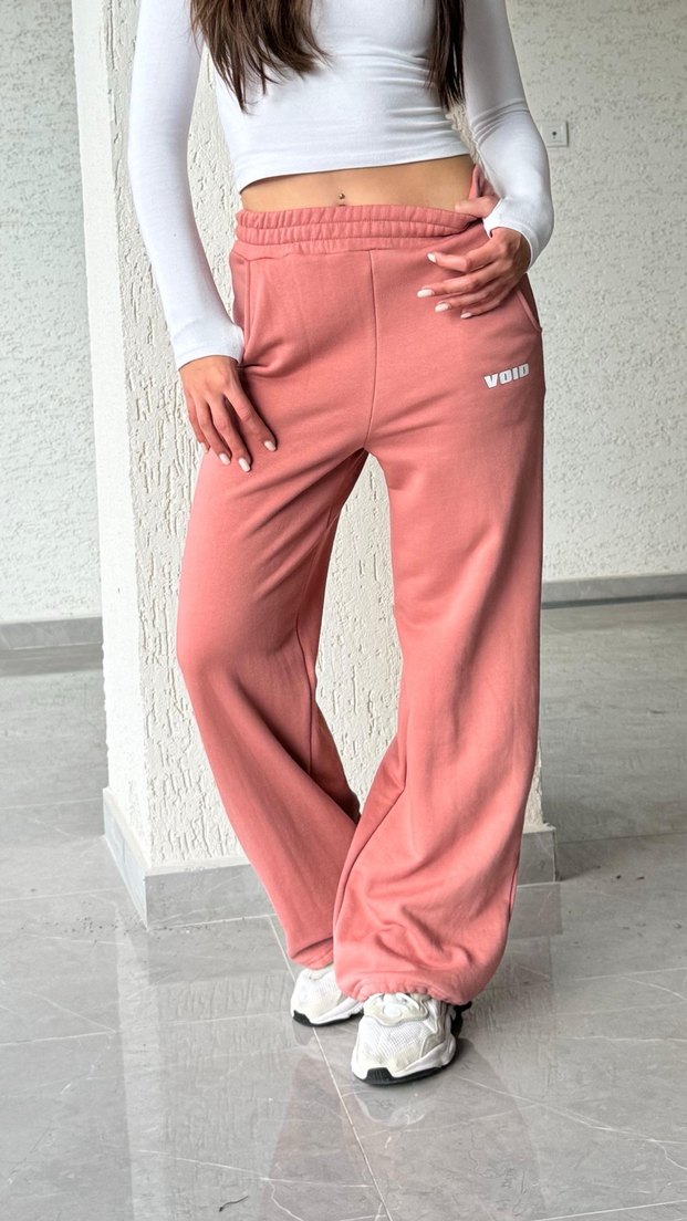 Pembe Rahat Kesim Kadın Eşofman Altı - Görsel 3