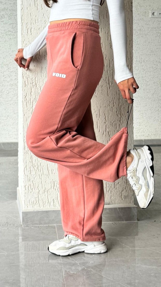 Pembe Rahat Kesim Kadın Eşofman Altı - Görsel 4