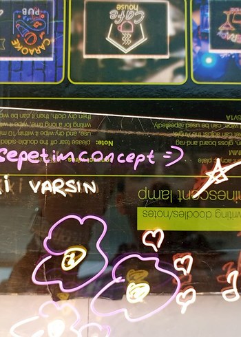 neon LED görünümlü ışıklı yazı tahtası - Görsel 2