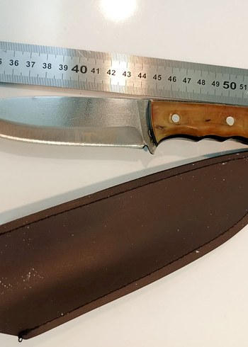 Koç Boynuzu Saplı Bıçak ve Kılıfı - Görsel 3