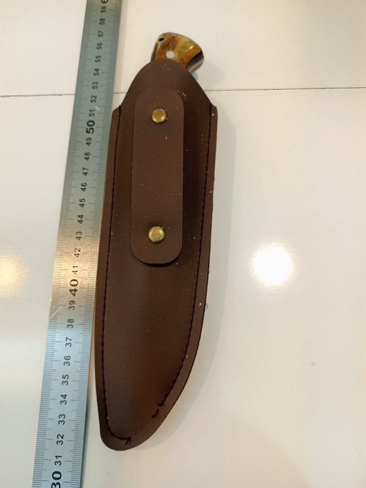 Koç Boynuzu Saplı Bıçak ve Kılıfı - Görsel 2