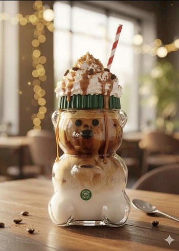 Goggy Bear  Yeşil Kapaklı Ayı Tasarımlı Renkli Bardak - Görsel 2