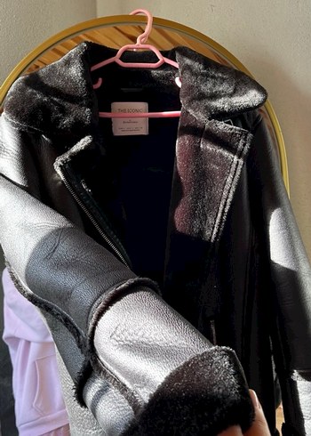 Kürk Detaylı Kahverengi Deri Kadın Ceket - Görsel 5