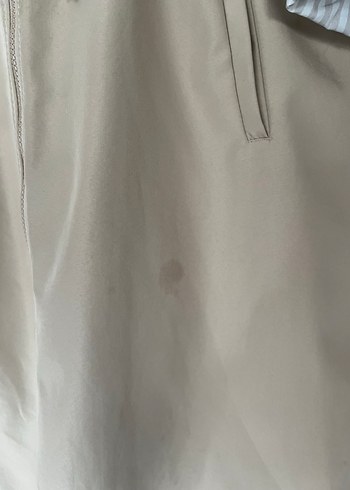 Bej Uzun Kadın Trençkot Fermuarlı - Görsel 4