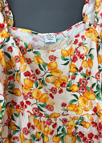 Renkli Çiçekli Bohem Mini Elbise - Görsel 2